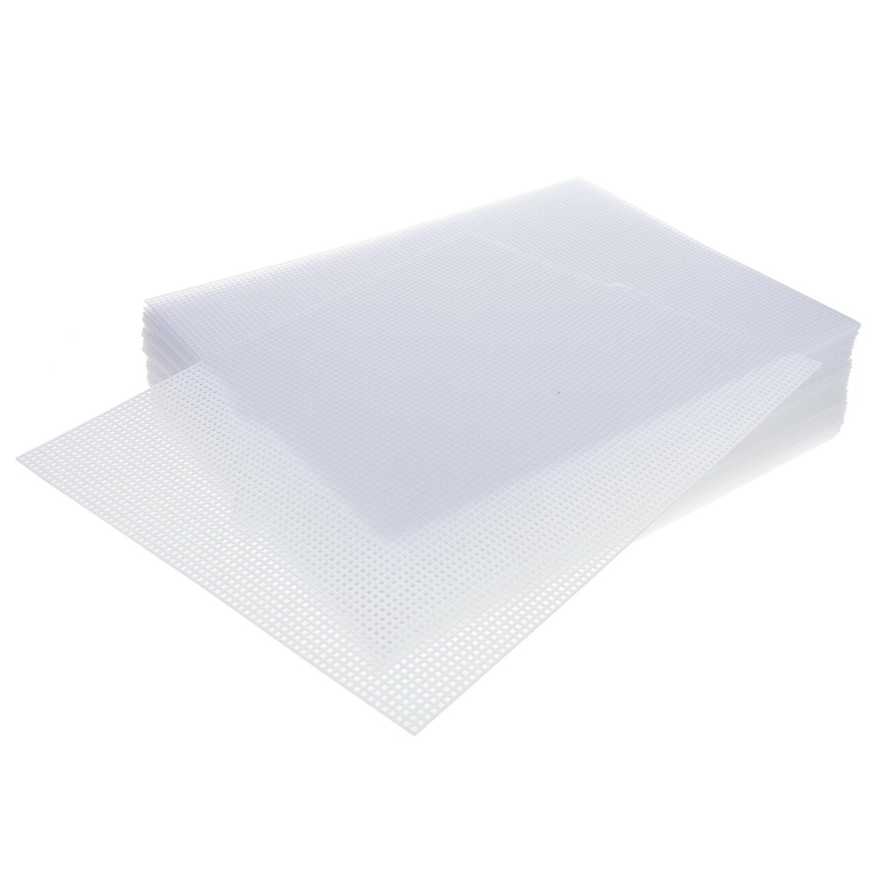 Essentials by Leisure Arts Plastic Canvas Strips – 7 Count, 10.5" x 13.5" Clear, 60 Pack, Plastic Canvas for Needlepoint, Cross Stitch, Embroidery, Crafts and Dimensional Projects